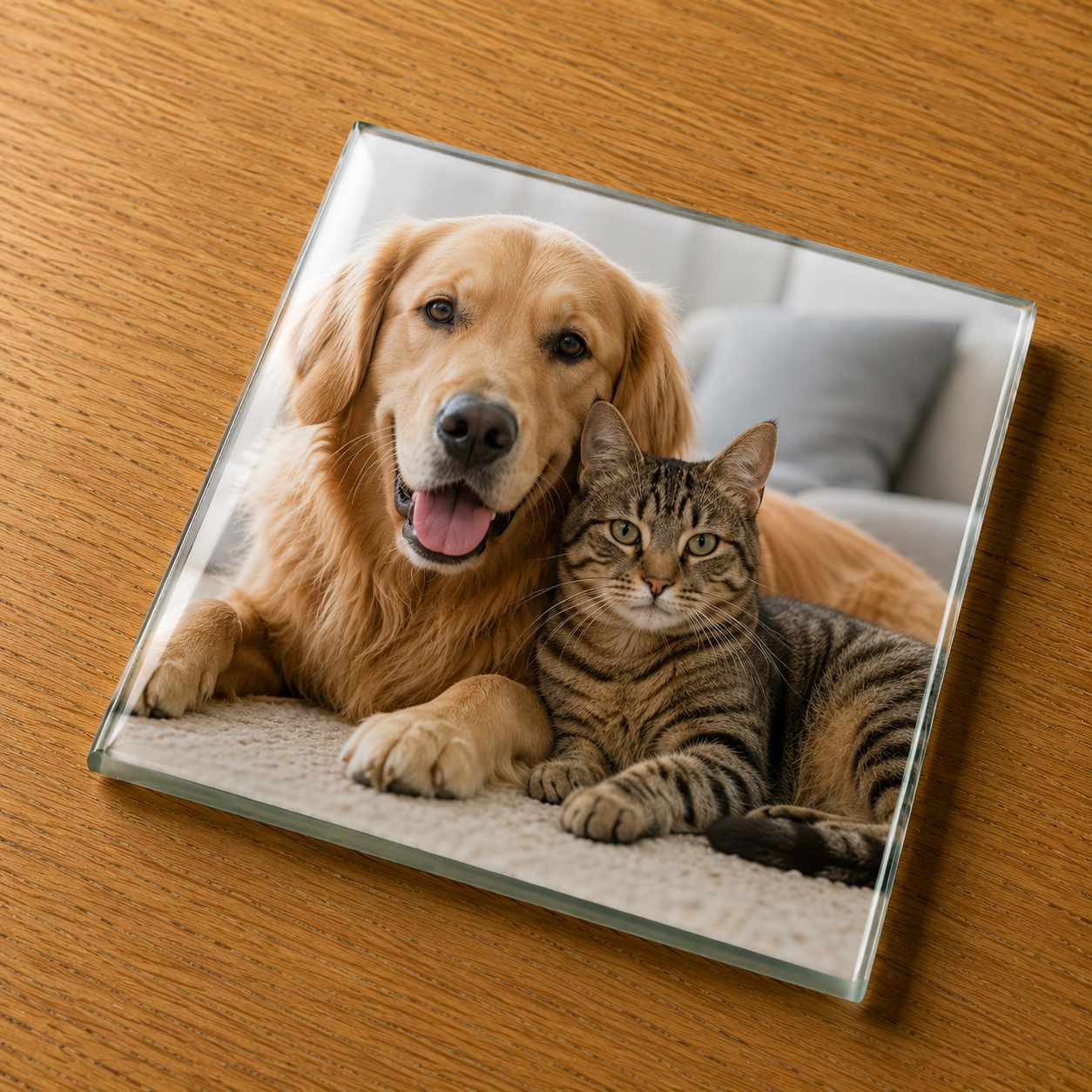 Glass drinks coasters