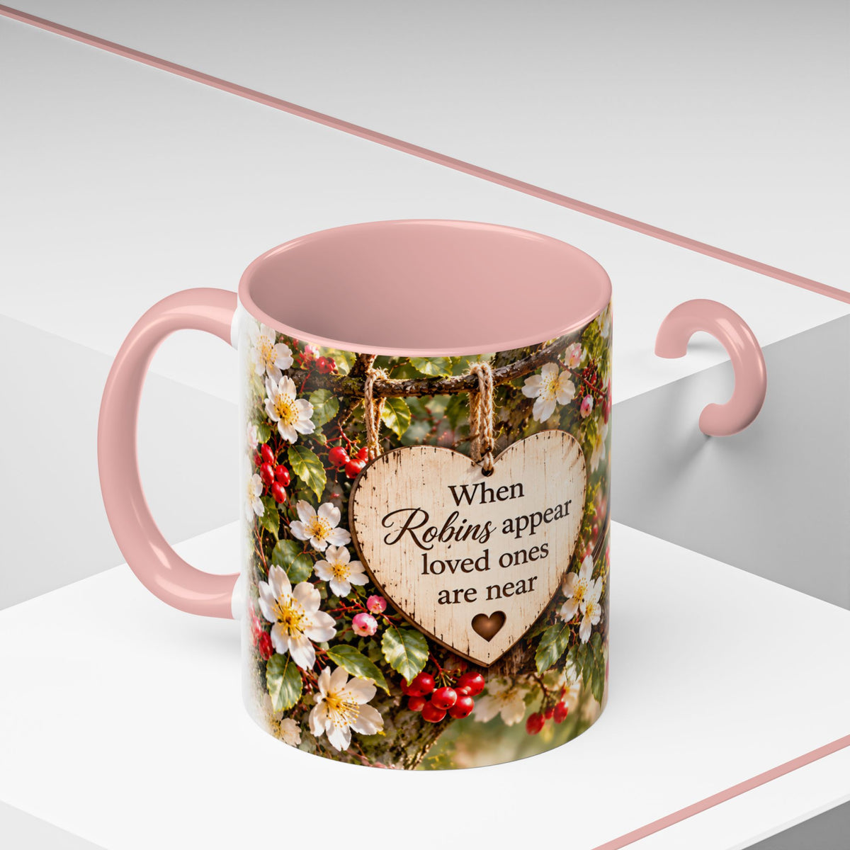 Robin Memorial Mug – When Robins Appear, Loved Ones Are Near (11oz)