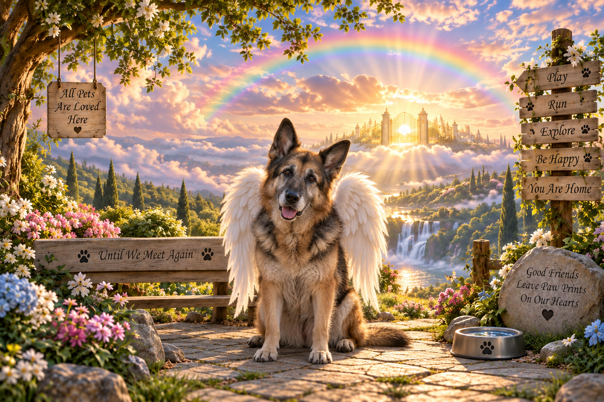 Create a Rainbow Bridge Pet Memorial
