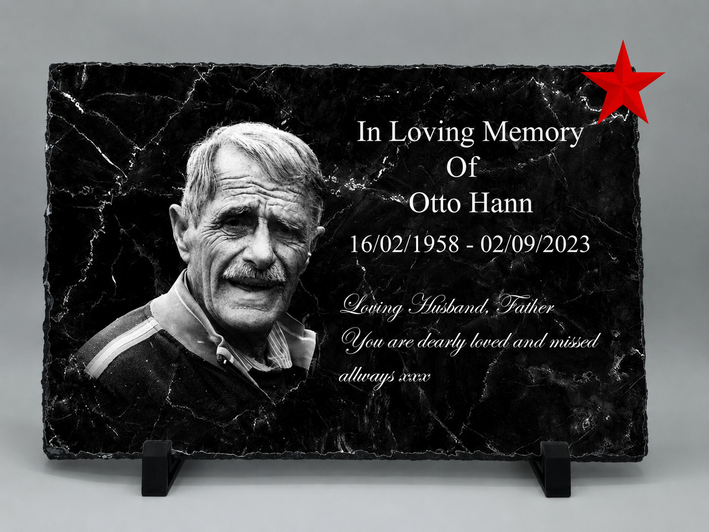 OPTION 8 = Grave Marker Photo Slate